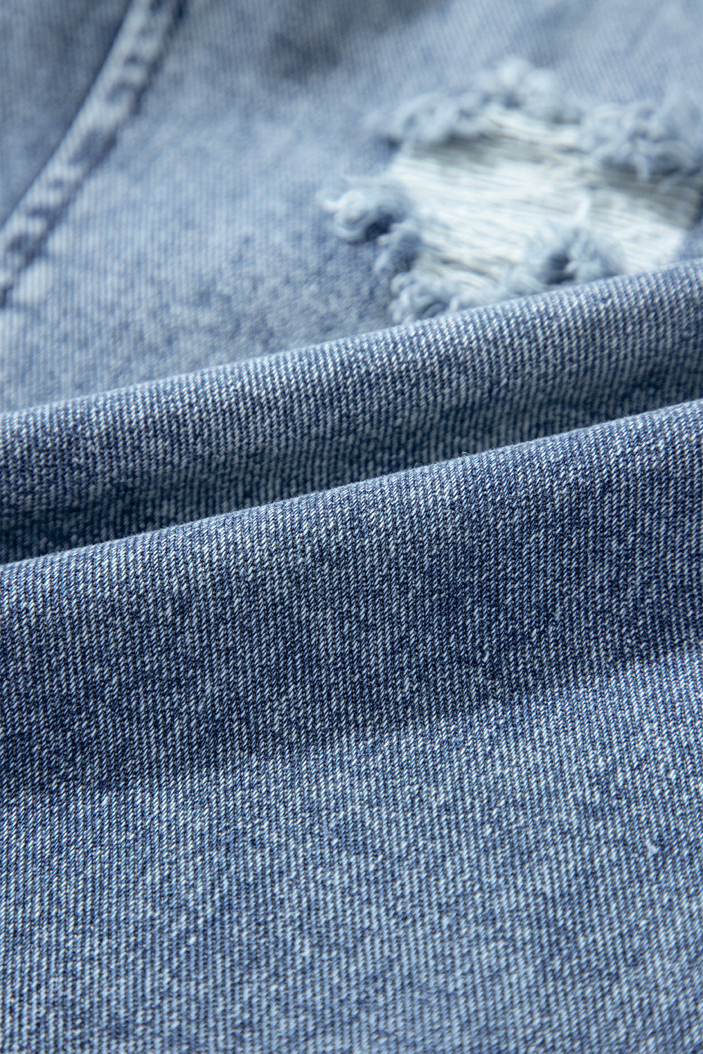 Steenblauwe bedroefde slabbetje zak wijd been denim in het algemeen