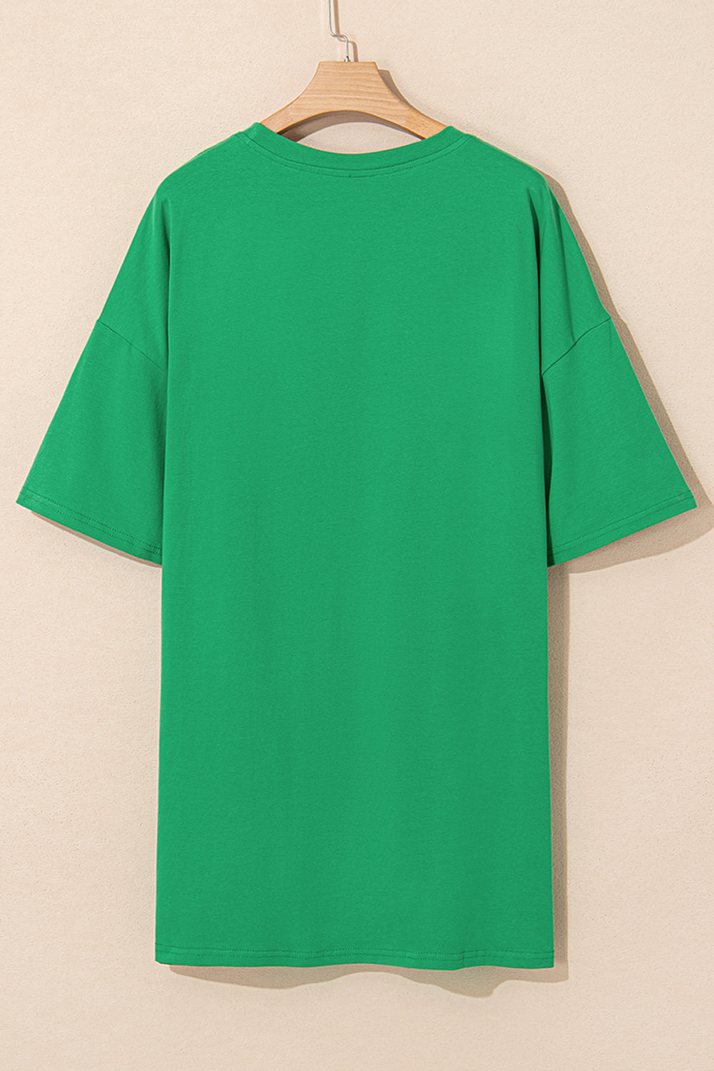 Bright Green Rhinestone Lucky Poker Cards extra grote T -shirt mini -jurk