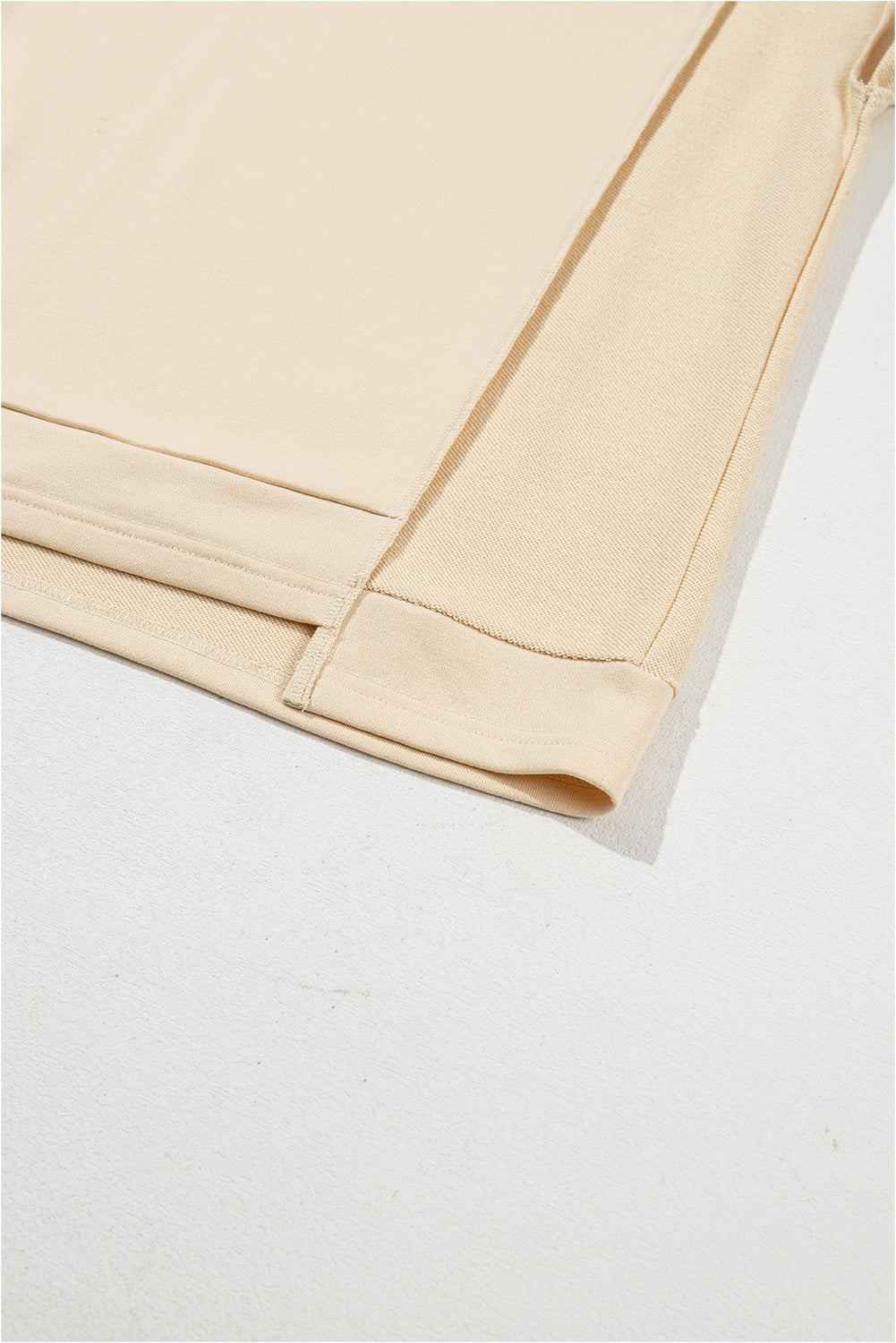 Beige Splicing Ronde Hals Pullover Sweatshirt