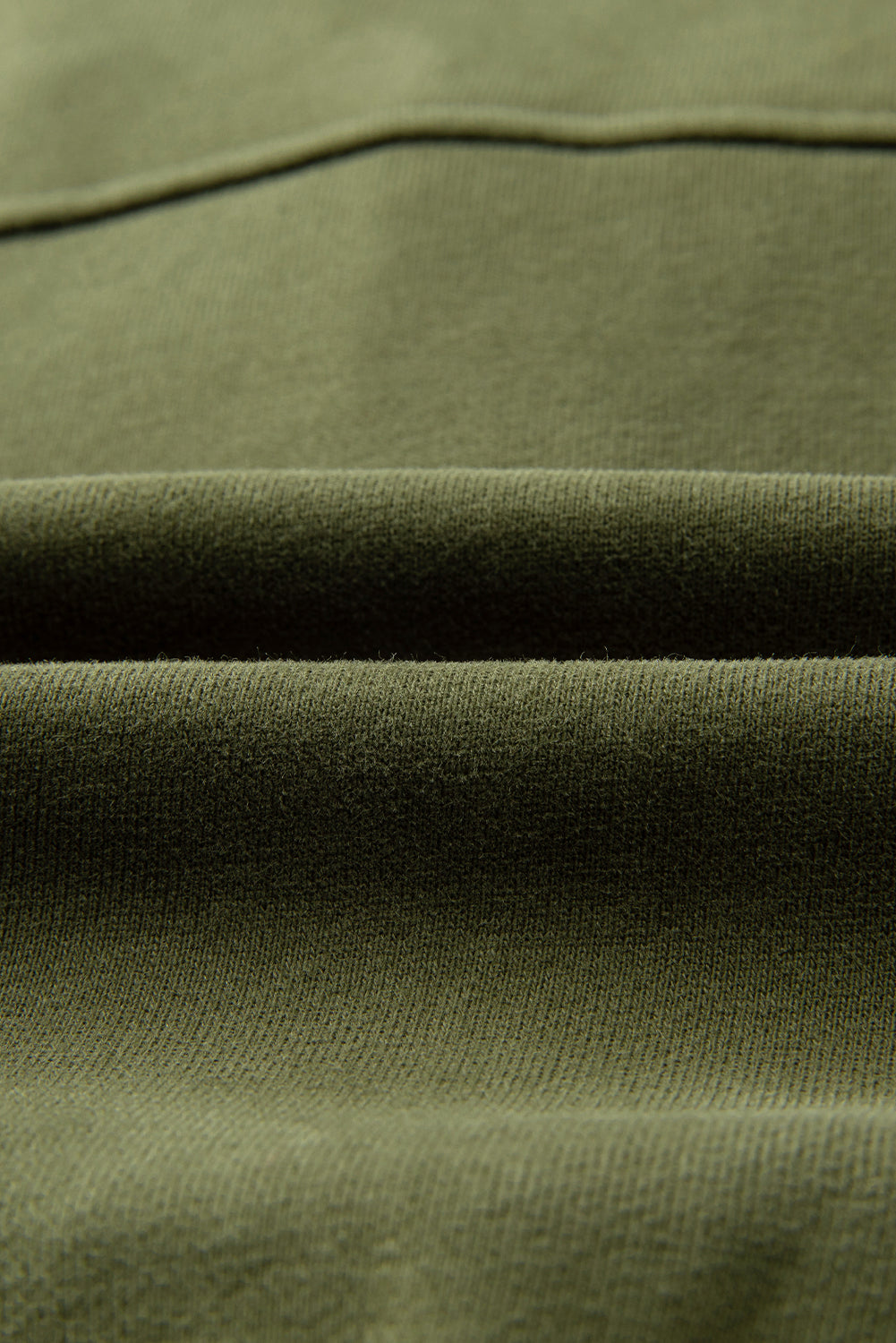 Smoke Green Fleece Lined Zip Up Stand Collar Thumbhole Sleeve Sweatshirt