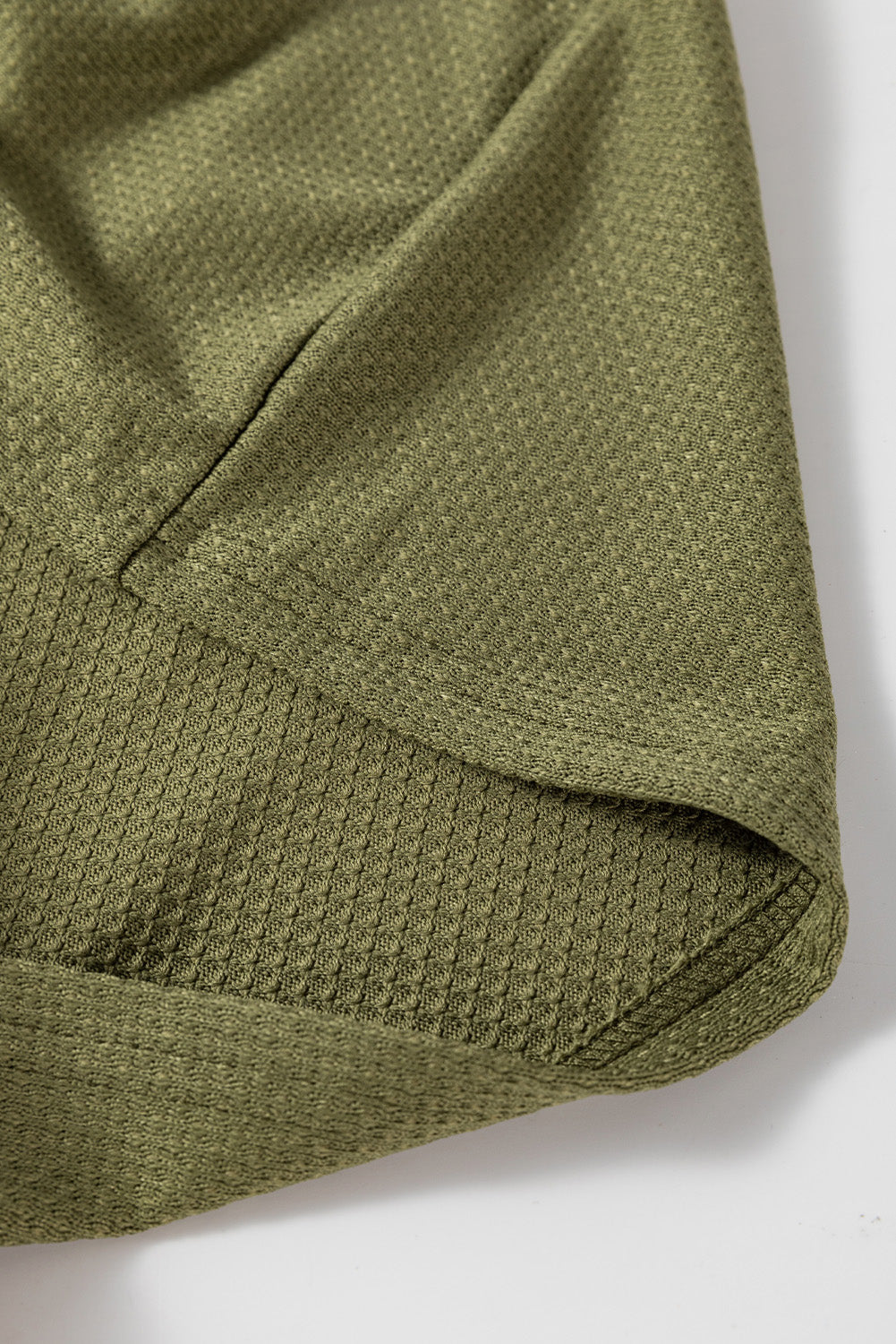 Guacamole Groene Capuchon Zijsplit Open Cardigan met Zak