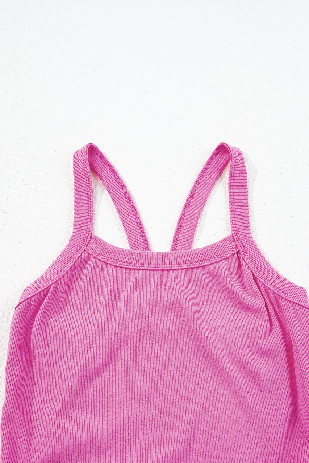 Bonbon atletische geribbelde cropped cami-top