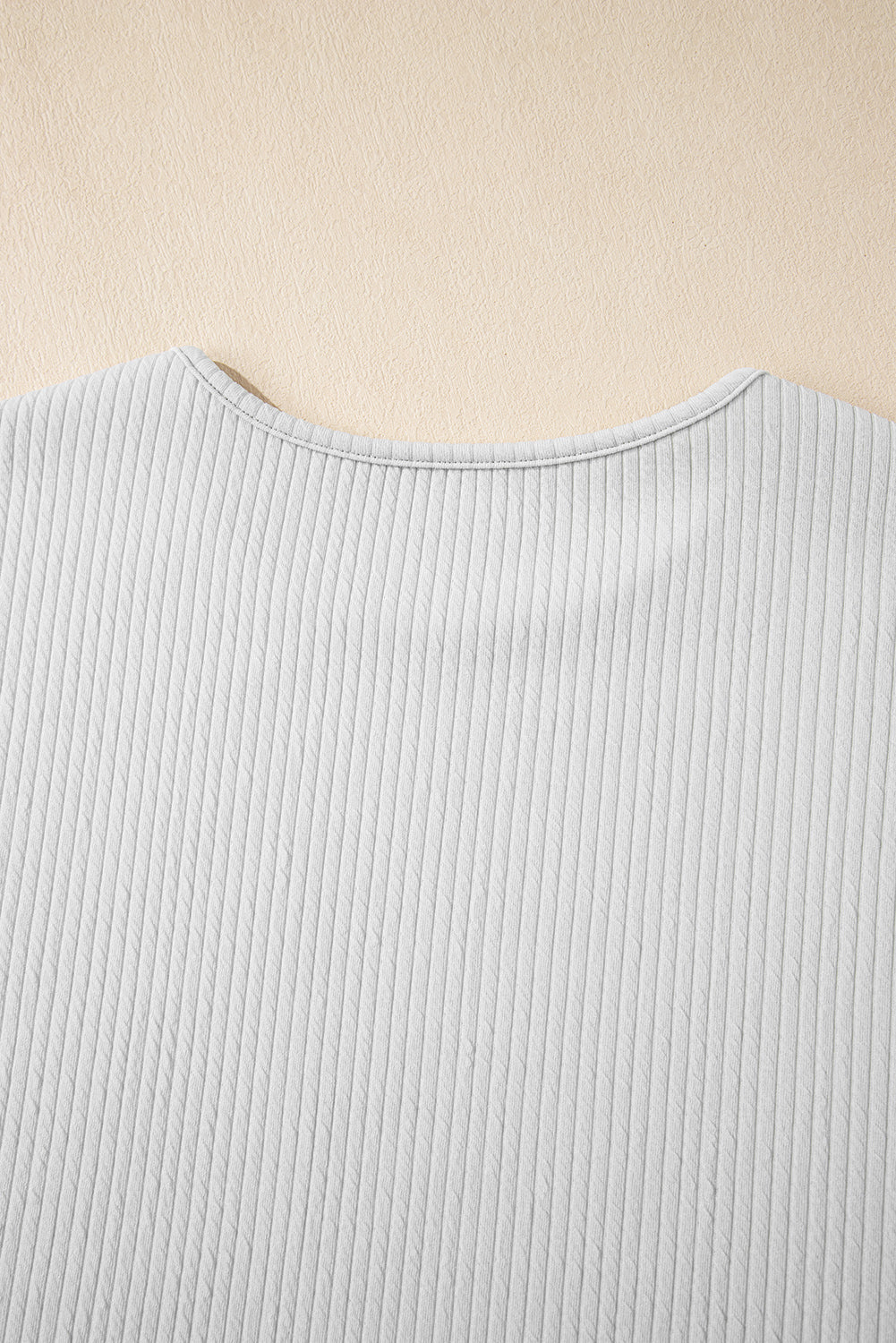 Licht grijs gestructureerd los t -shirt