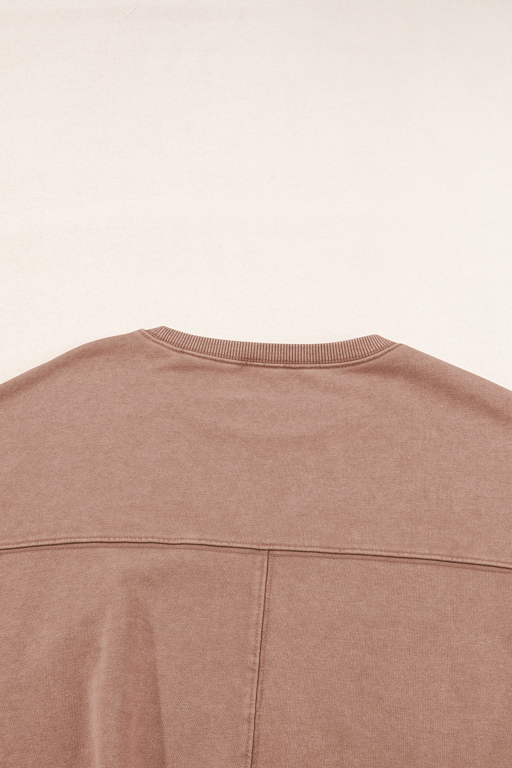 Orchid Petal Exposed Seam Batwing Sleeve Drop Shoulder Sweatshirt