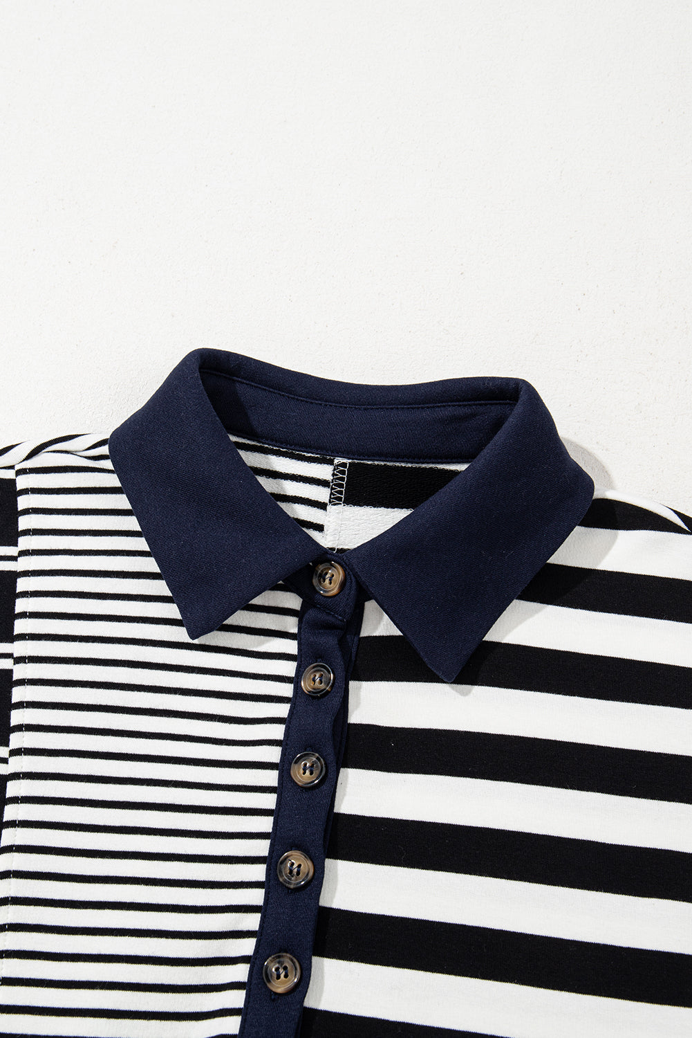 Black Stripe Half Placket Polo T -shirtjurk