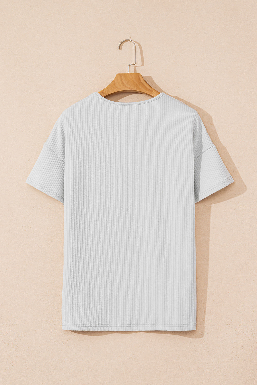 Licht grijs gestructureerd los t -shirt