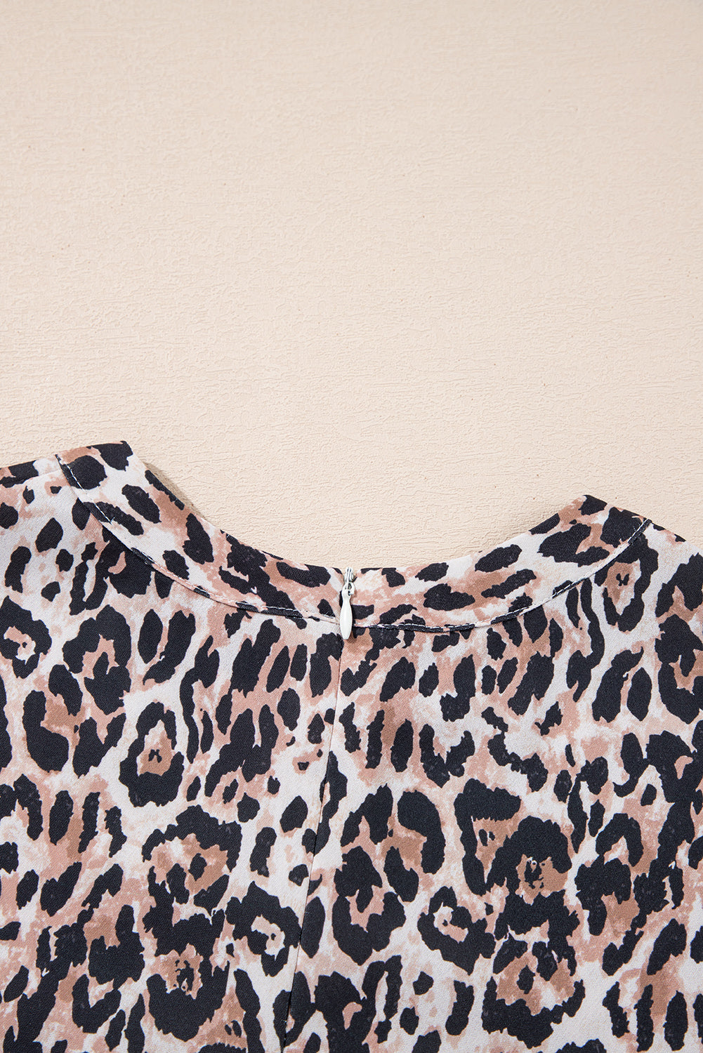 Bruine luipaard Print Crew Neck Shift Short T -shirtjurk