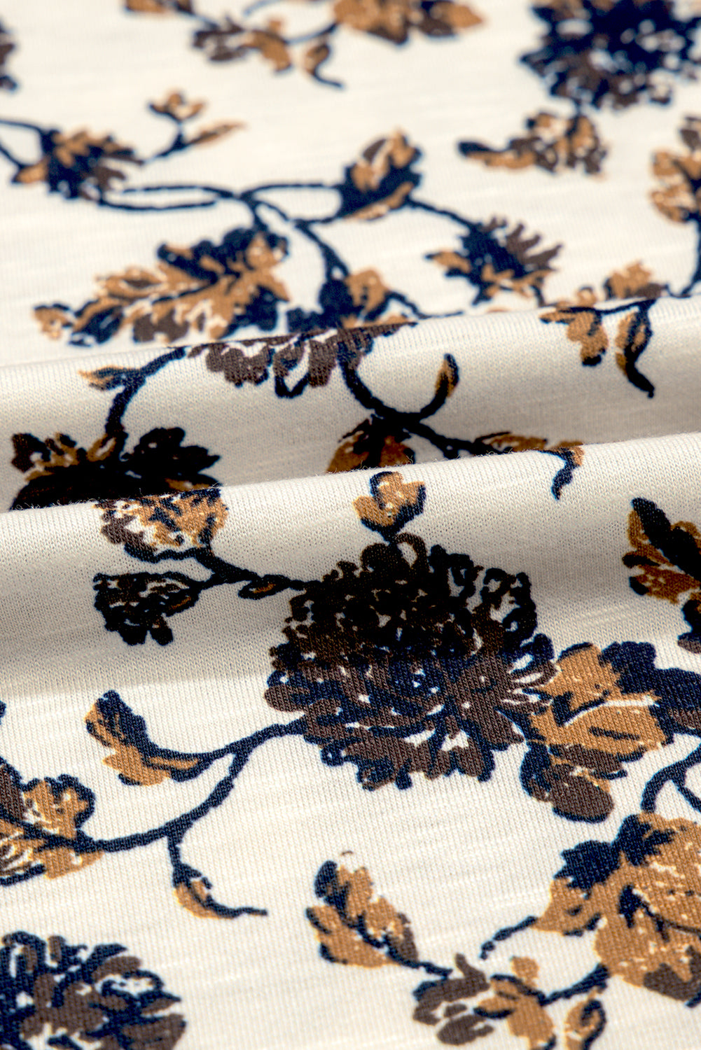 Witte bloemen frilly blouse met veter omhoog