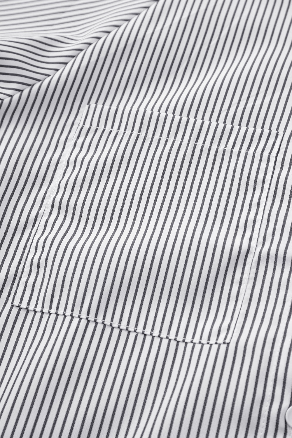 Gesmokt gestreept boyfriend-shirt met manchetten en zak