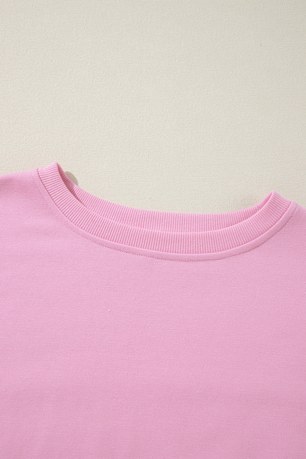 Bonbon Color Block Exposed Seam Side Slits Crewneck Sweatshirt