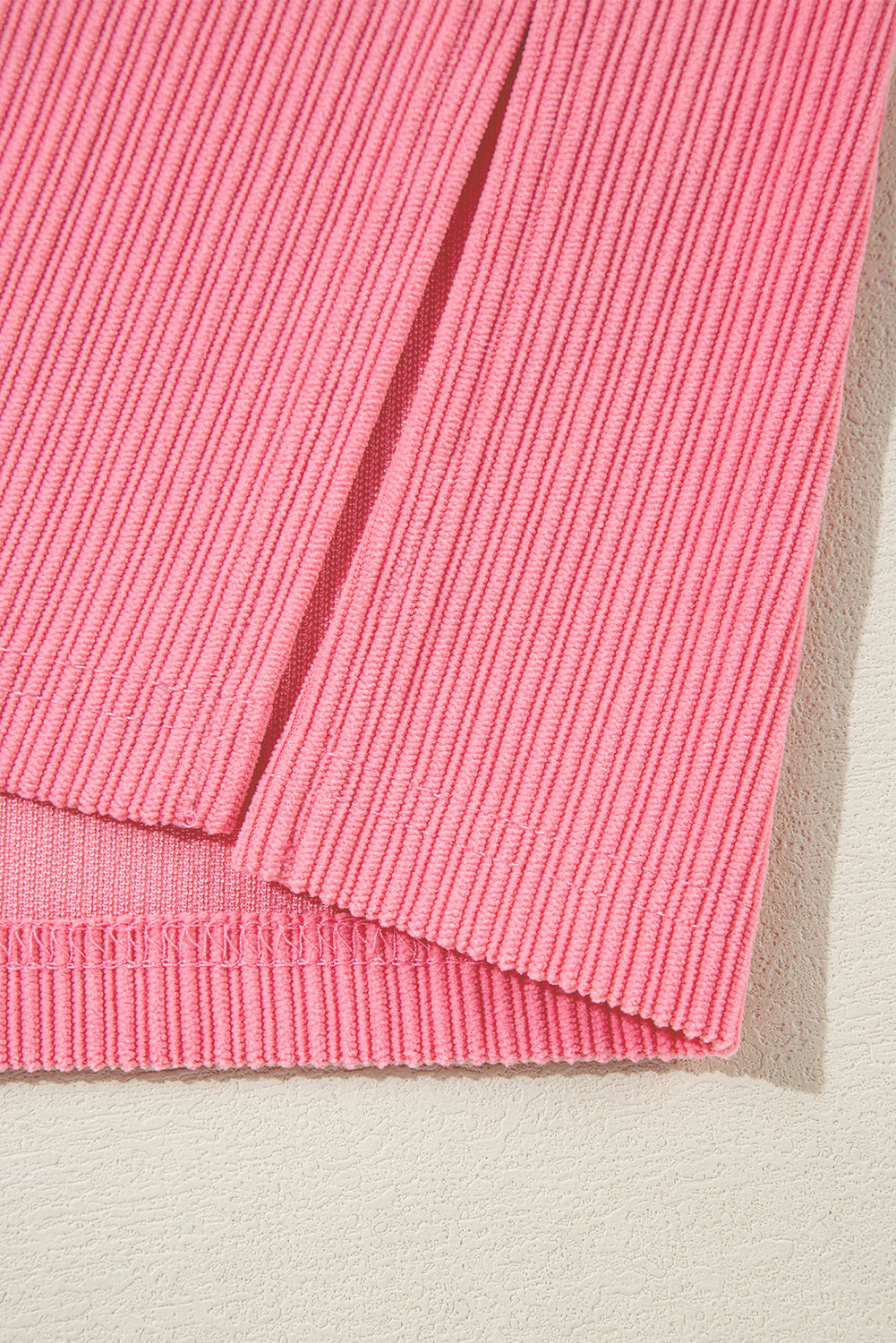 Bonbon Corduroy Flap Detail Knoopsluiting Split Shacket