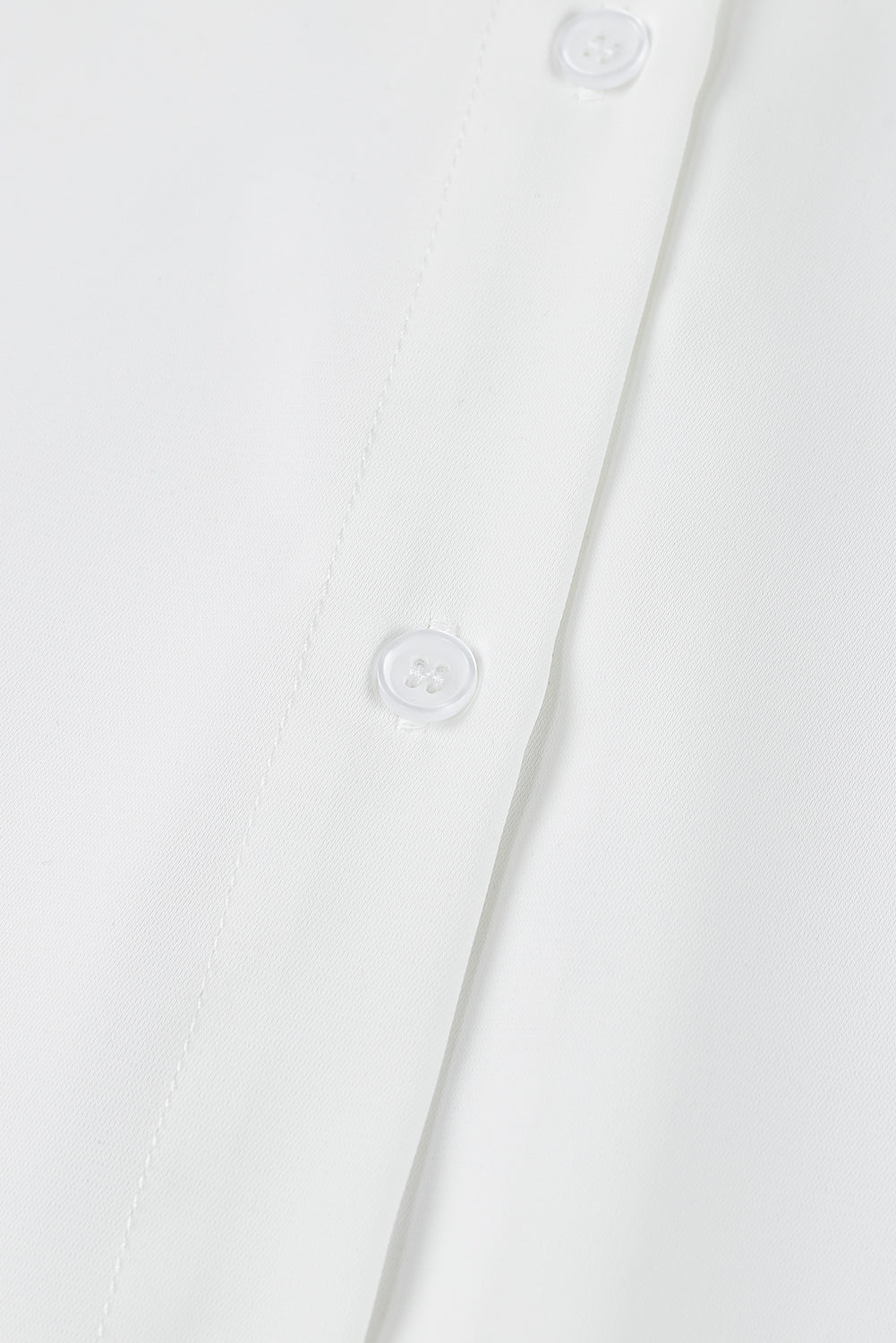 Wit oversized overhemd met 3/4 pofmouwen