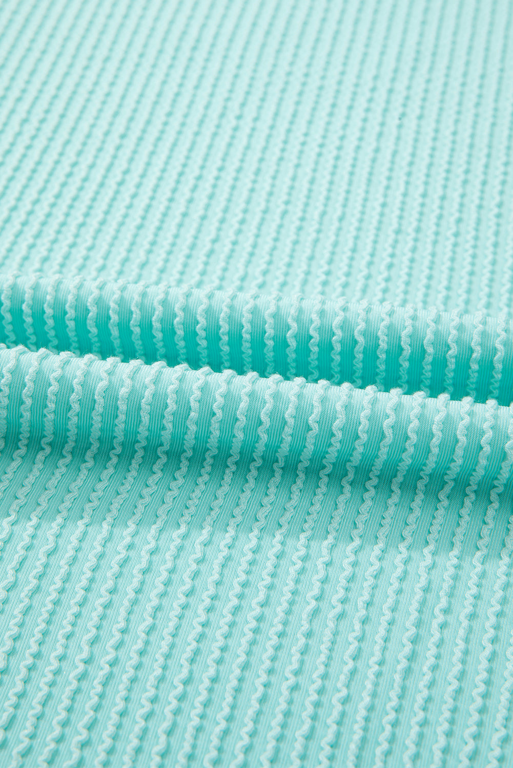 Aruba blauw vaste kleur koordronde ronde nek top
