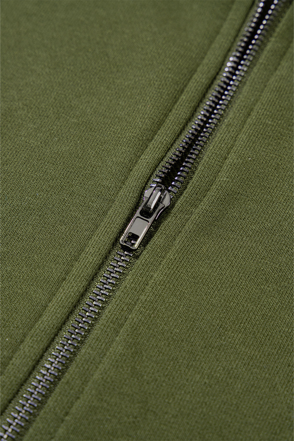 Orange Solid Kangaroo Pocket Half Zipper Oversized Hoodie