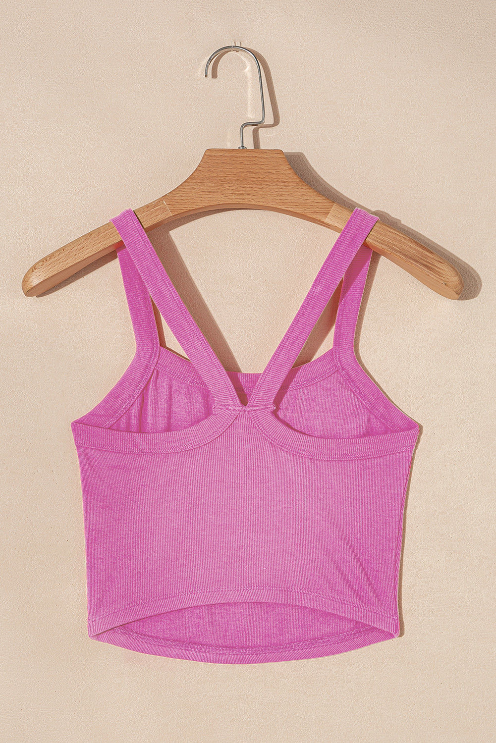 Bonbon atletische geribbelde cropped cami-top
