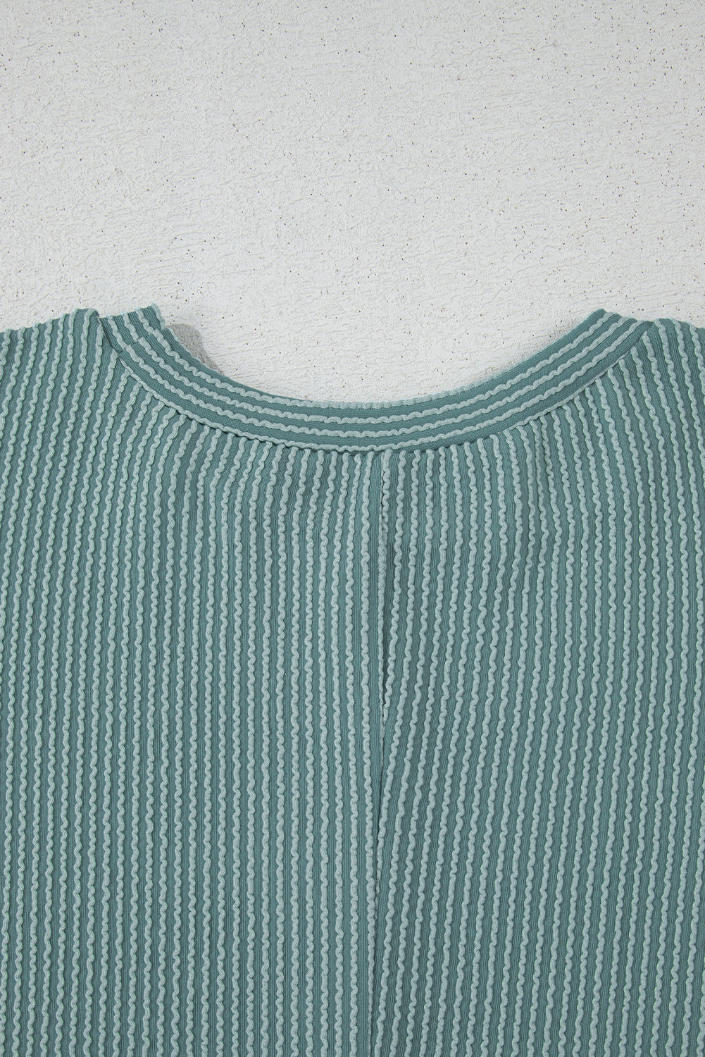 Canton Corded Ruffle Sleeve Crew Neck Shift Dress