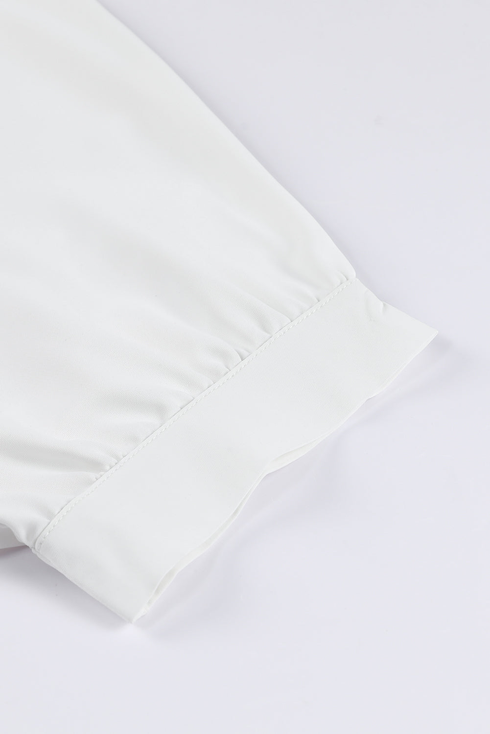 Wit oversized overhemd met 3/4 pofmouwen