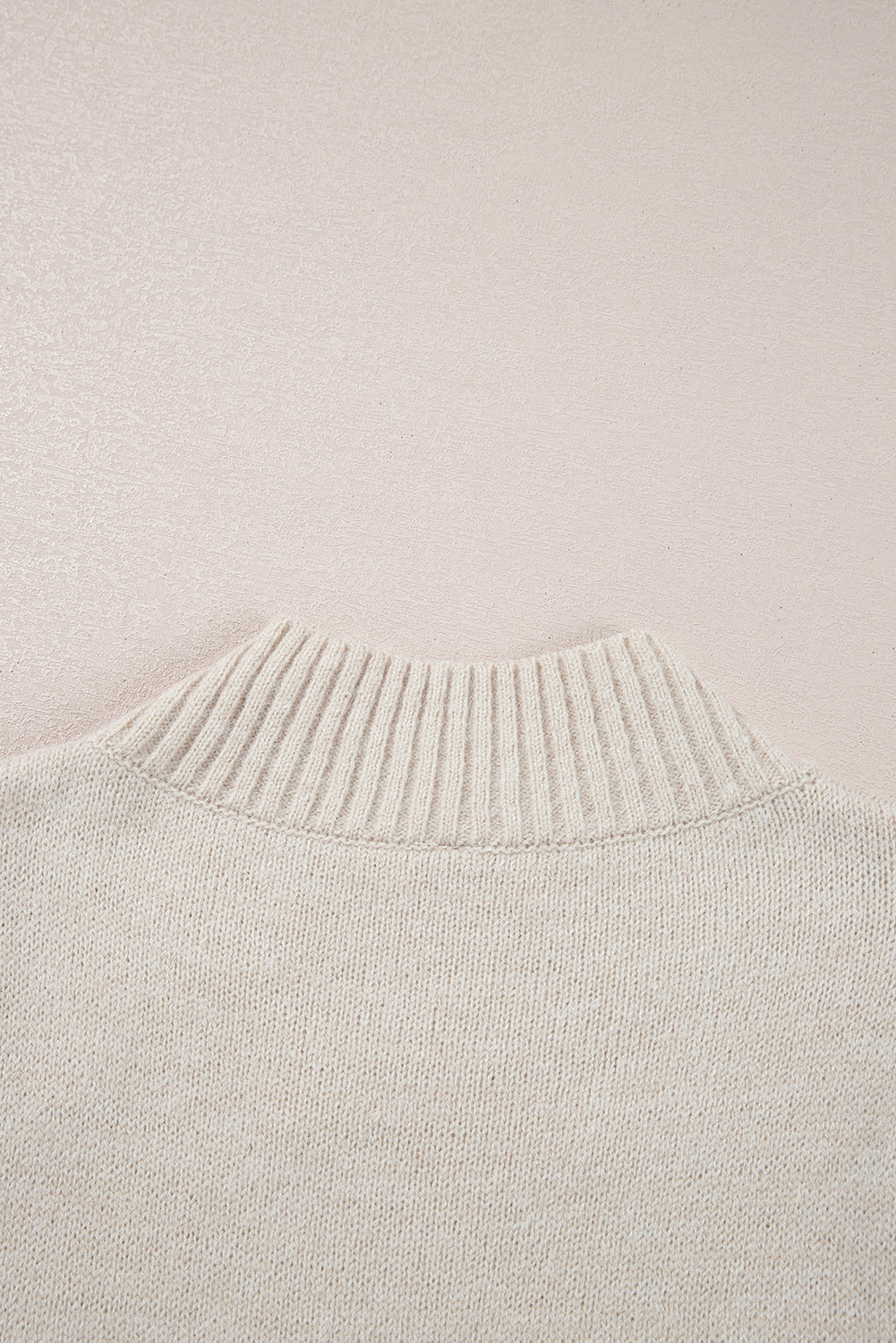 Perkament Pearl kralen high necy bodycon trui jurk
