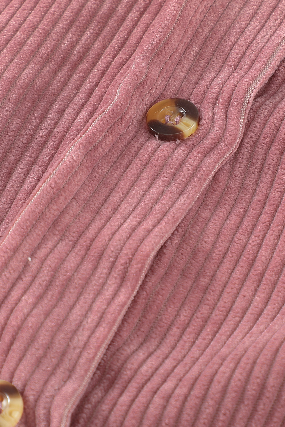 Roze corduroy overhemd met knoopzak