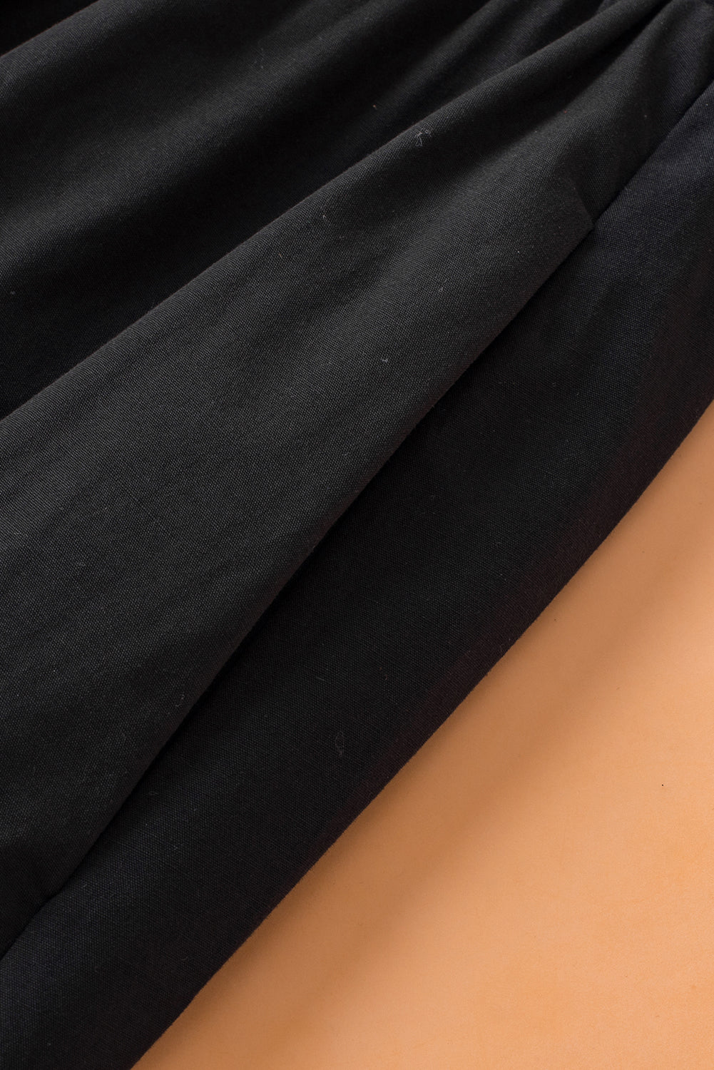 Zwarte Ricrac Trim Colorblock lange rok met hoge taille