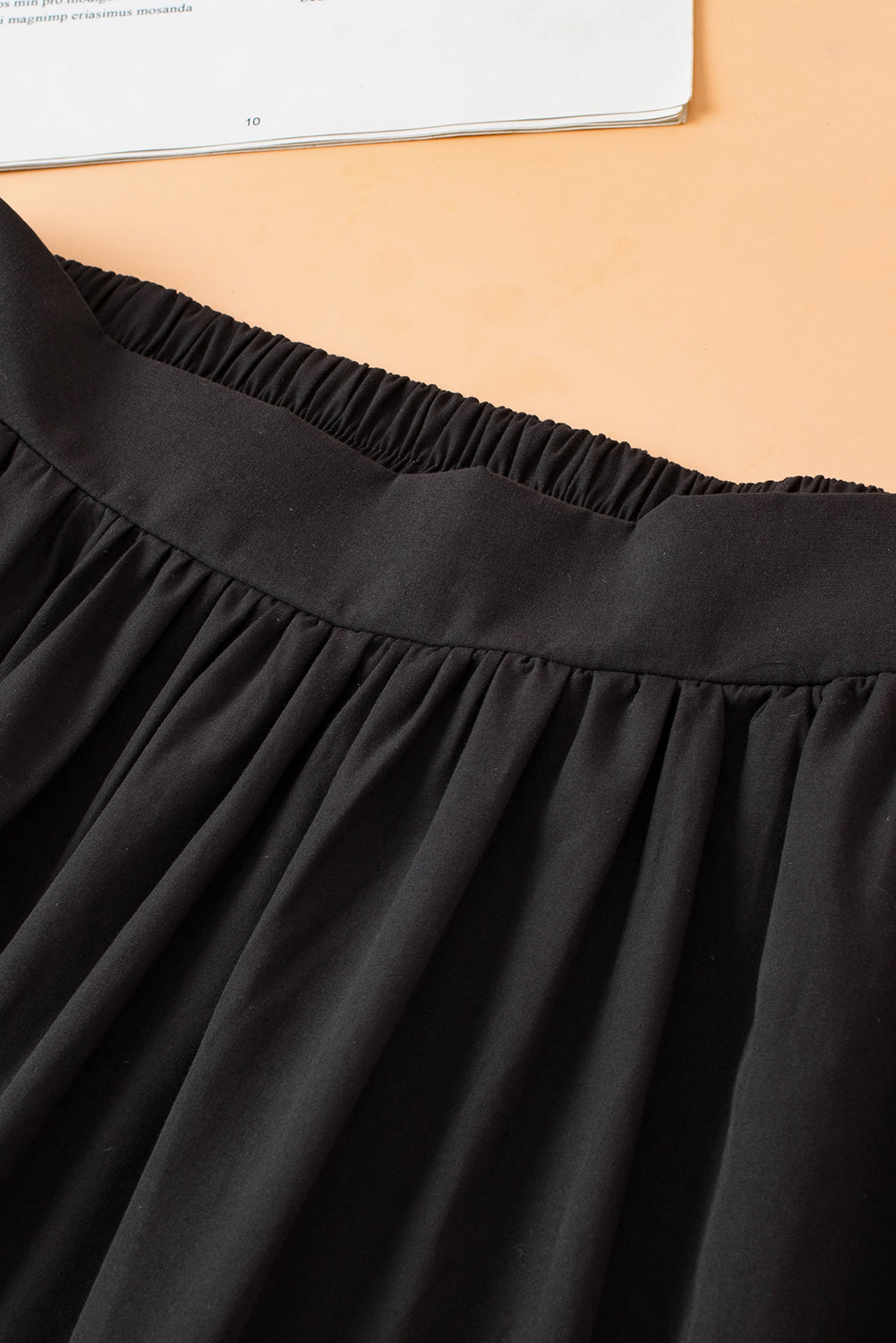 Zwarte Ricrac Trim Colorblock lange rok met hoge taille