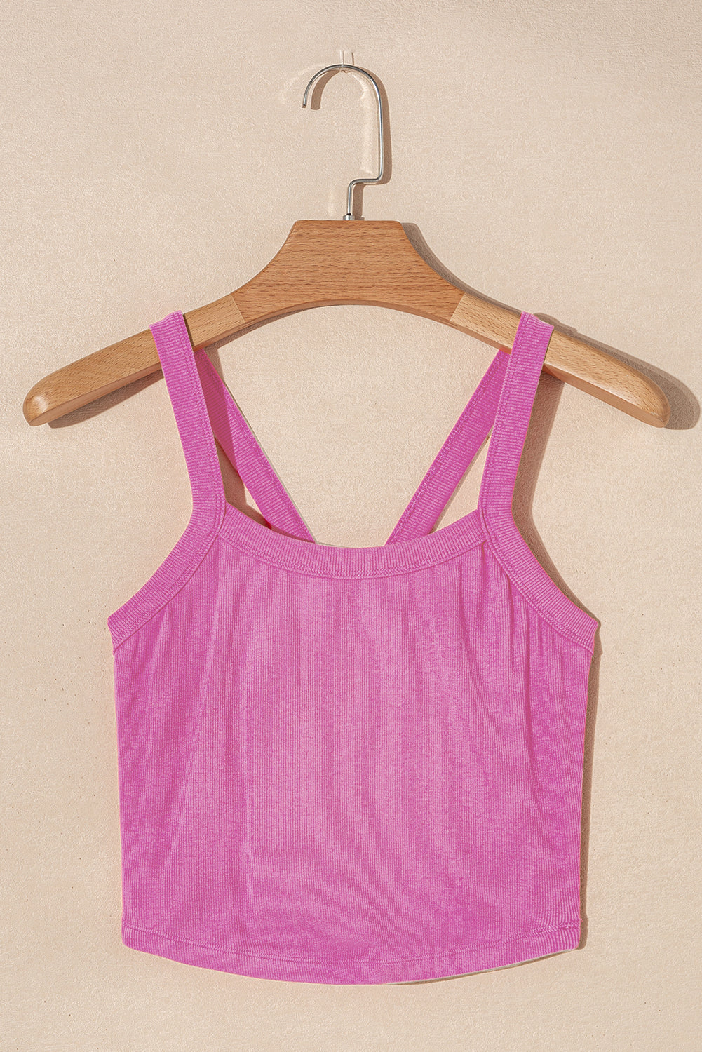 Bonbon atletische geribbelde cropped cami-top