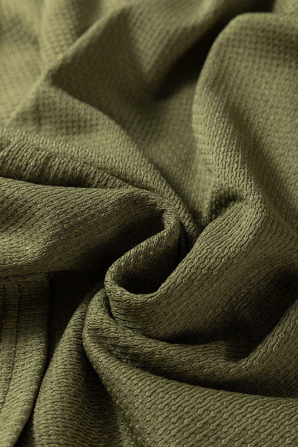 Guacamole Groene Capuchon Zijsplit Open Cardigan met Zak