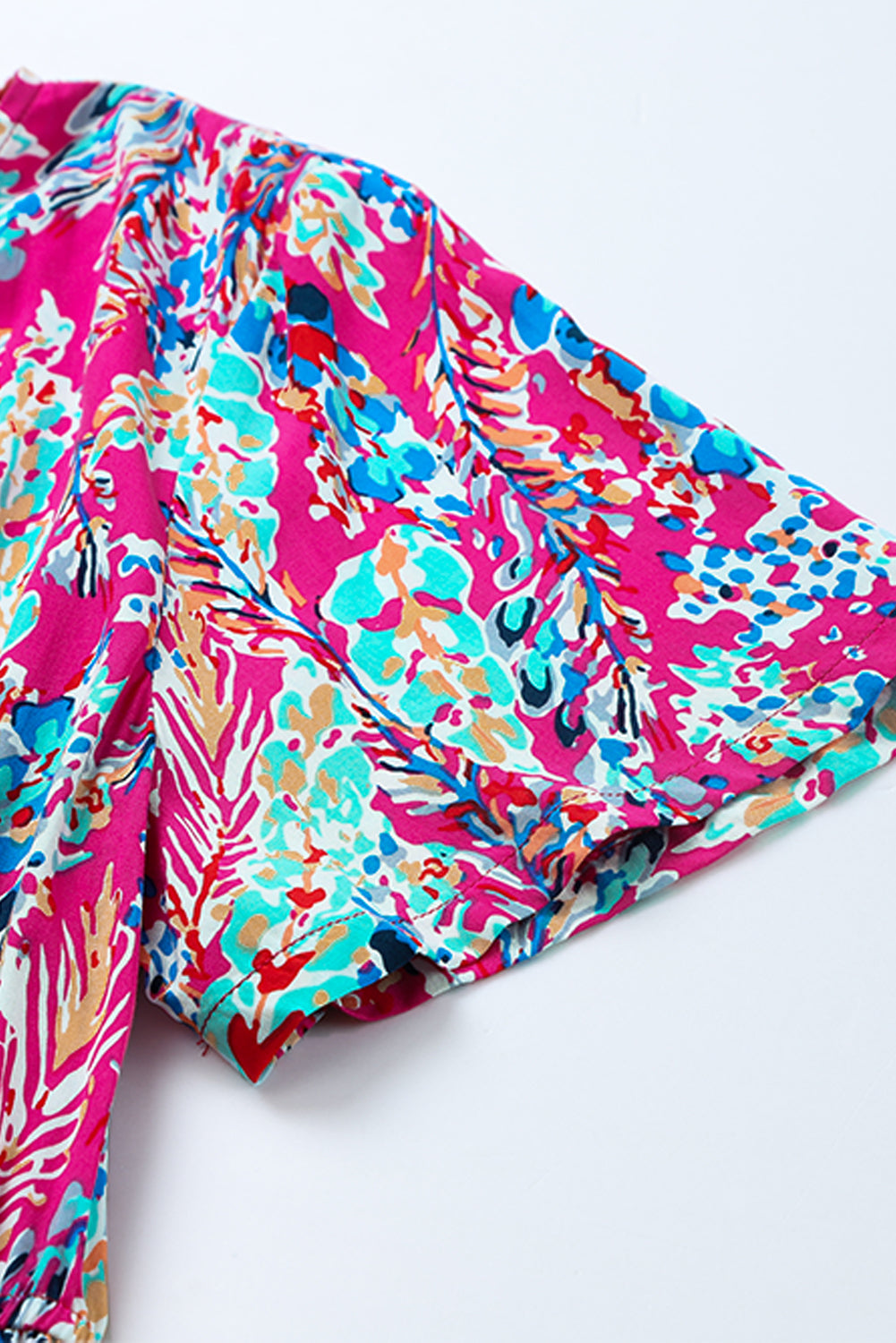 Wrap v nek bloemen maxi jurk