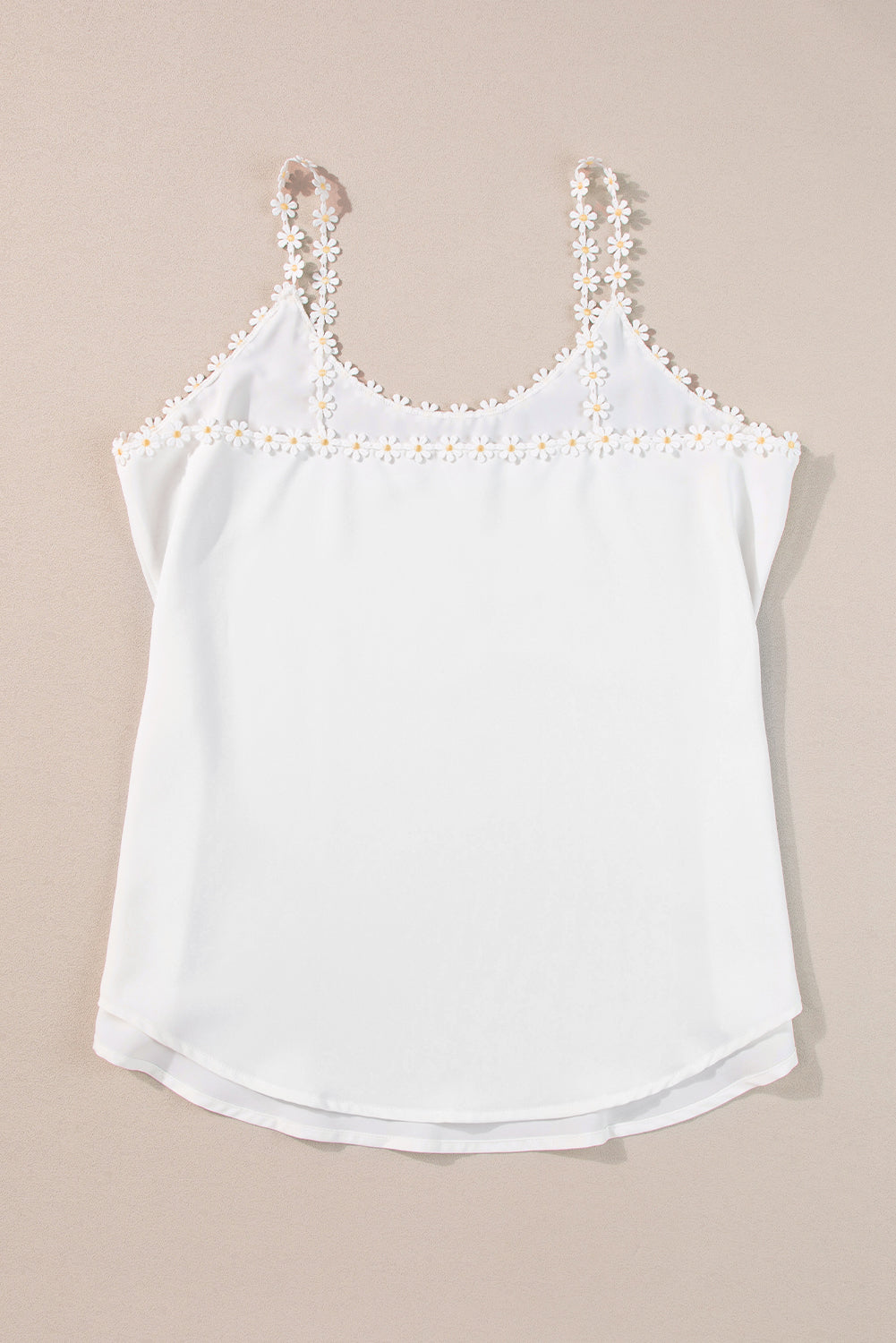 Witte margriet bloem bandjes tanktop