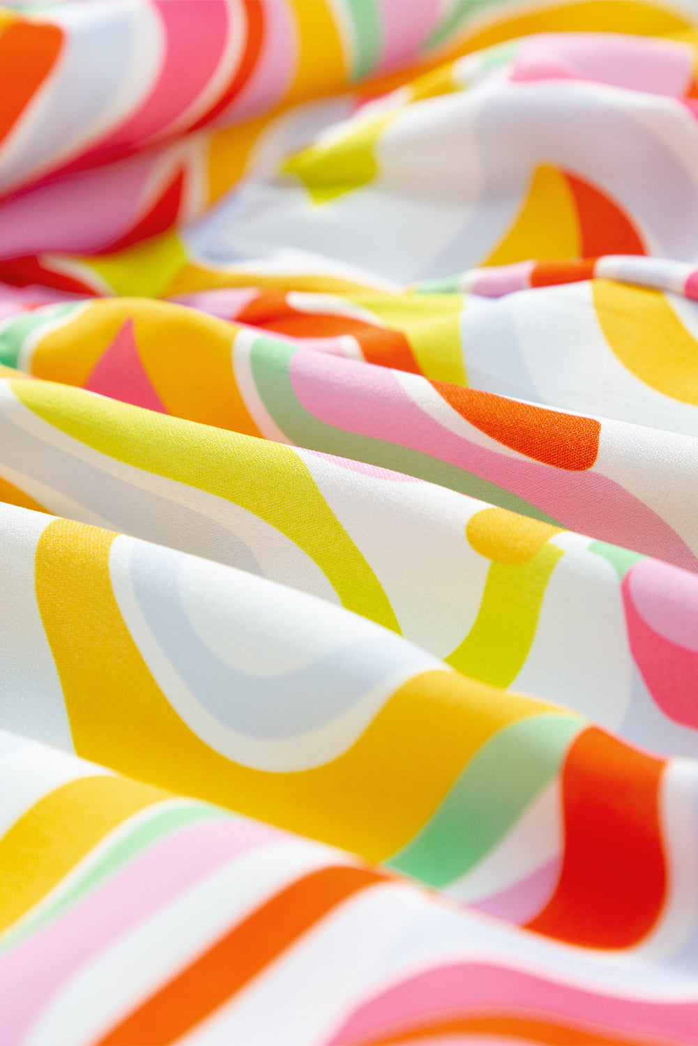 Roze gelaagde maxirok met abstracte print