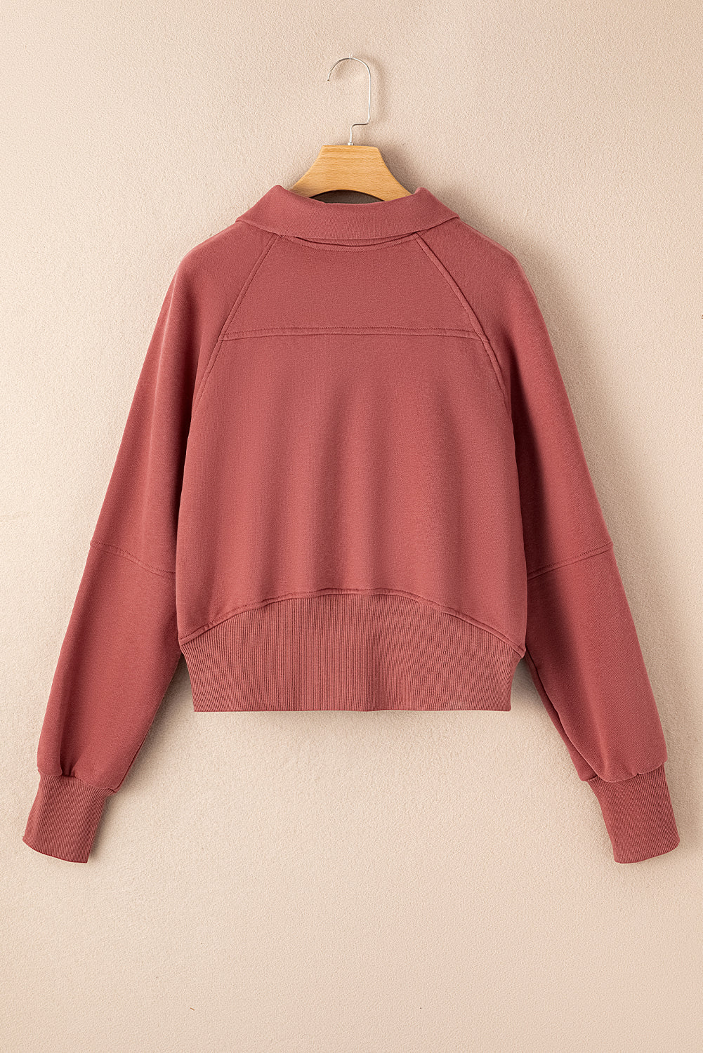 Smoke Green Fleece Lined Zip Up Stand Collar Thumbhole Sleeve Sweatshirt