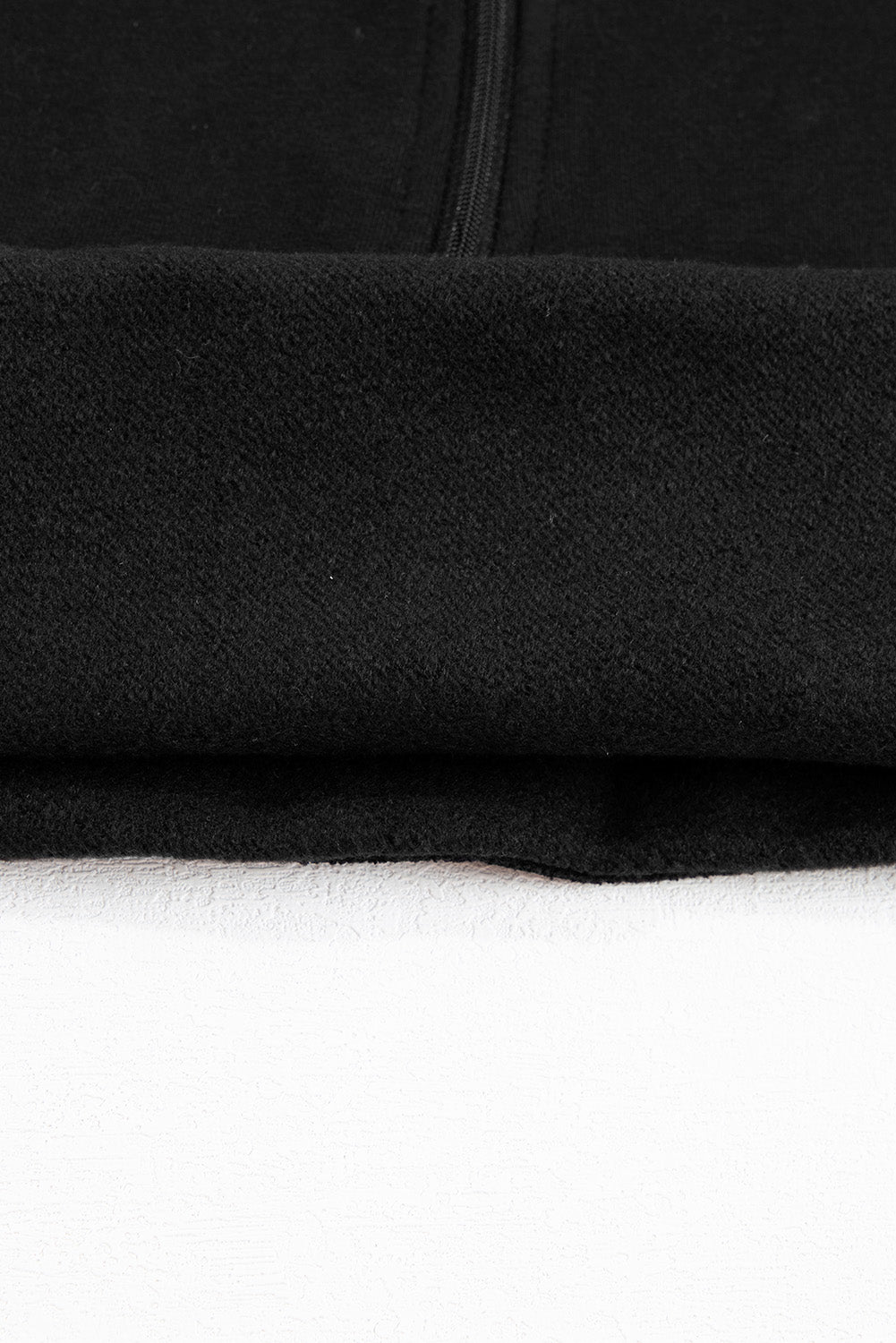 Smoke Green Fleece Lined Zip Up Stand Collar Thumbhole Sleeve Sweatshirt