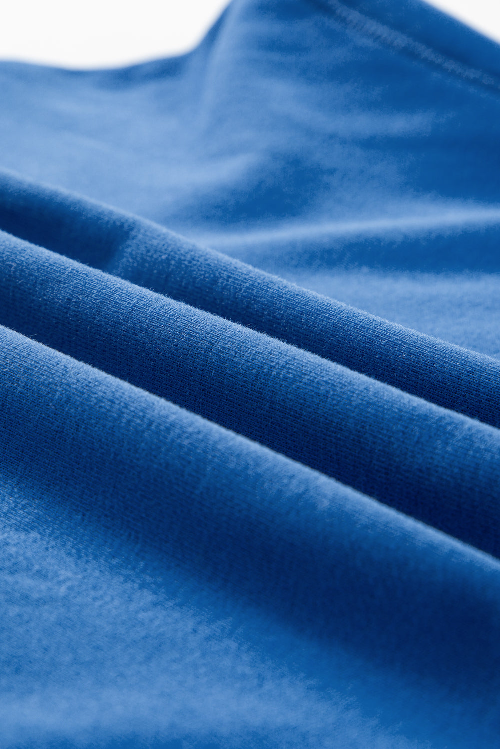 Blauw colorblock sweatshirt met bubbelmouwen