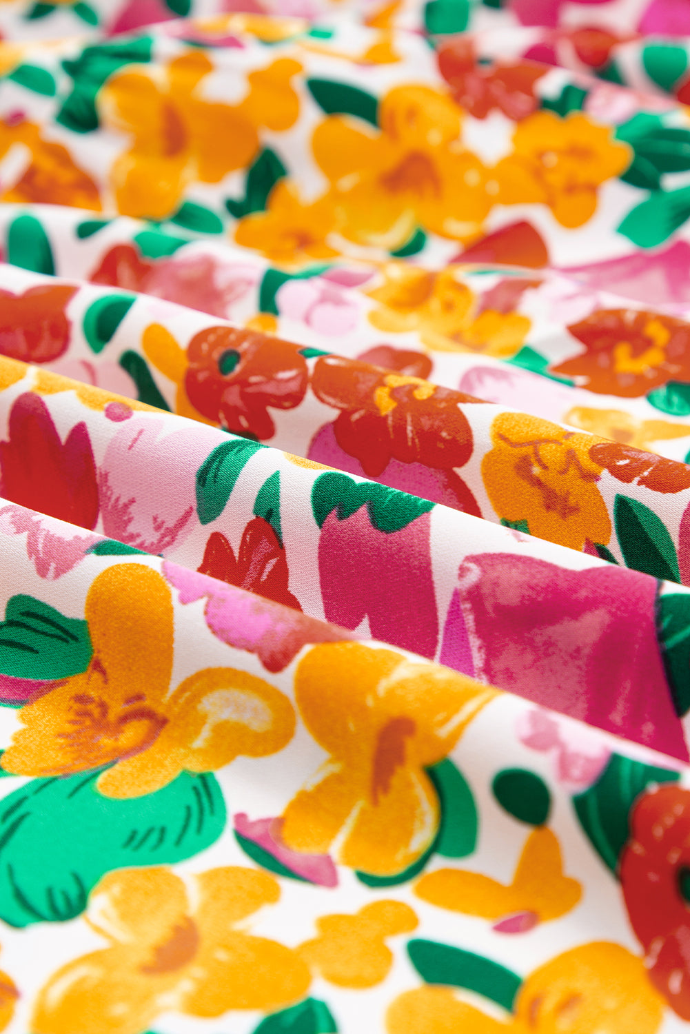 Gele Boho bloemenprint gelaagde lange rok