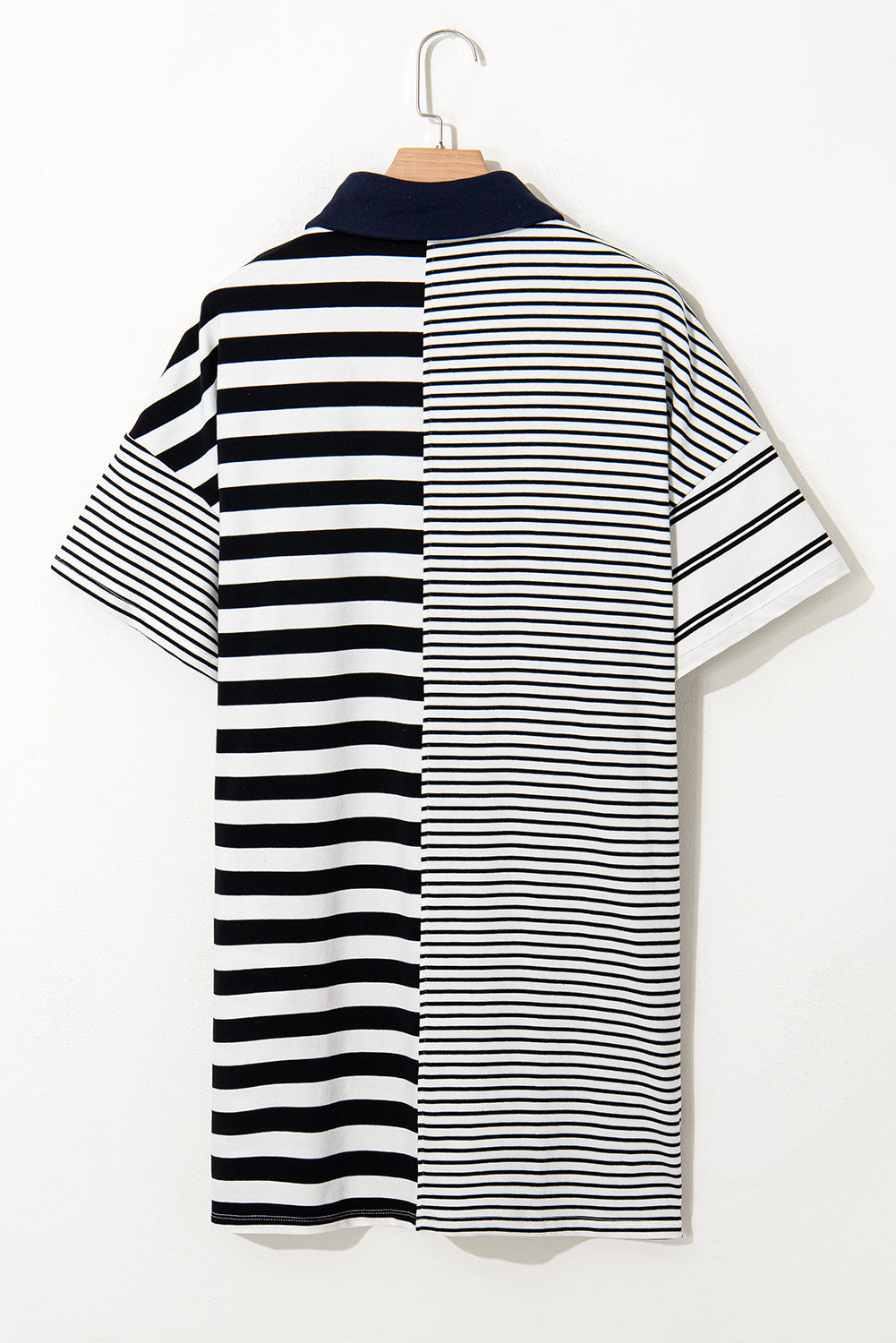 Black Stripe Half Placket Polo T -shirtjurk