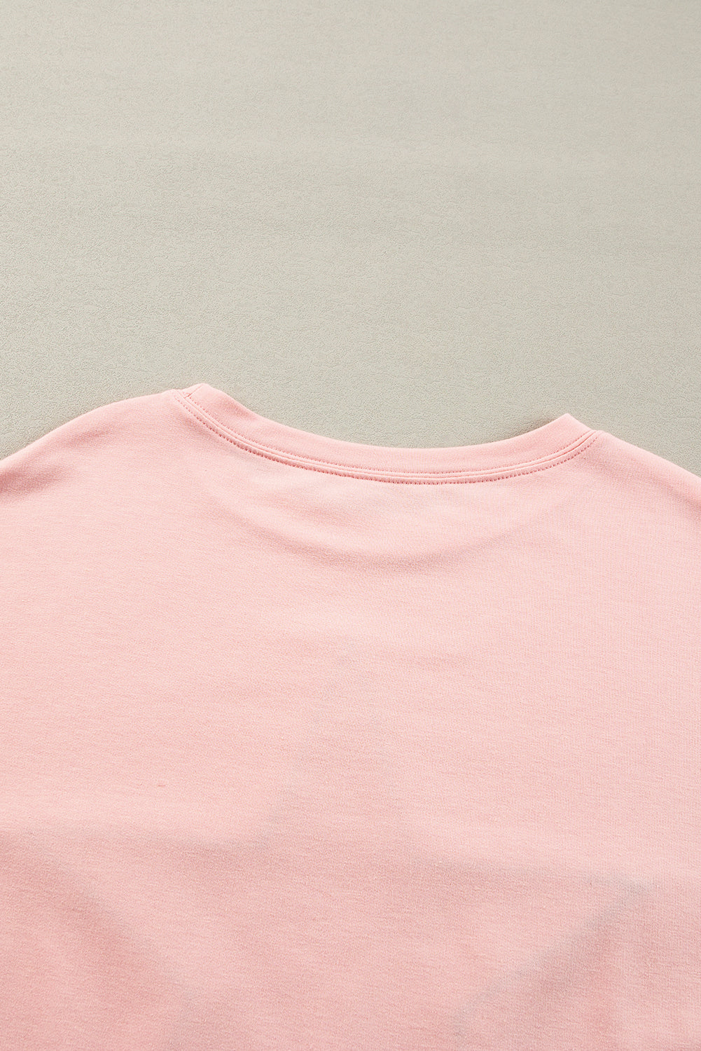 Gossamer Pink Studded Star Graphic Oversized Long Sleeve Top