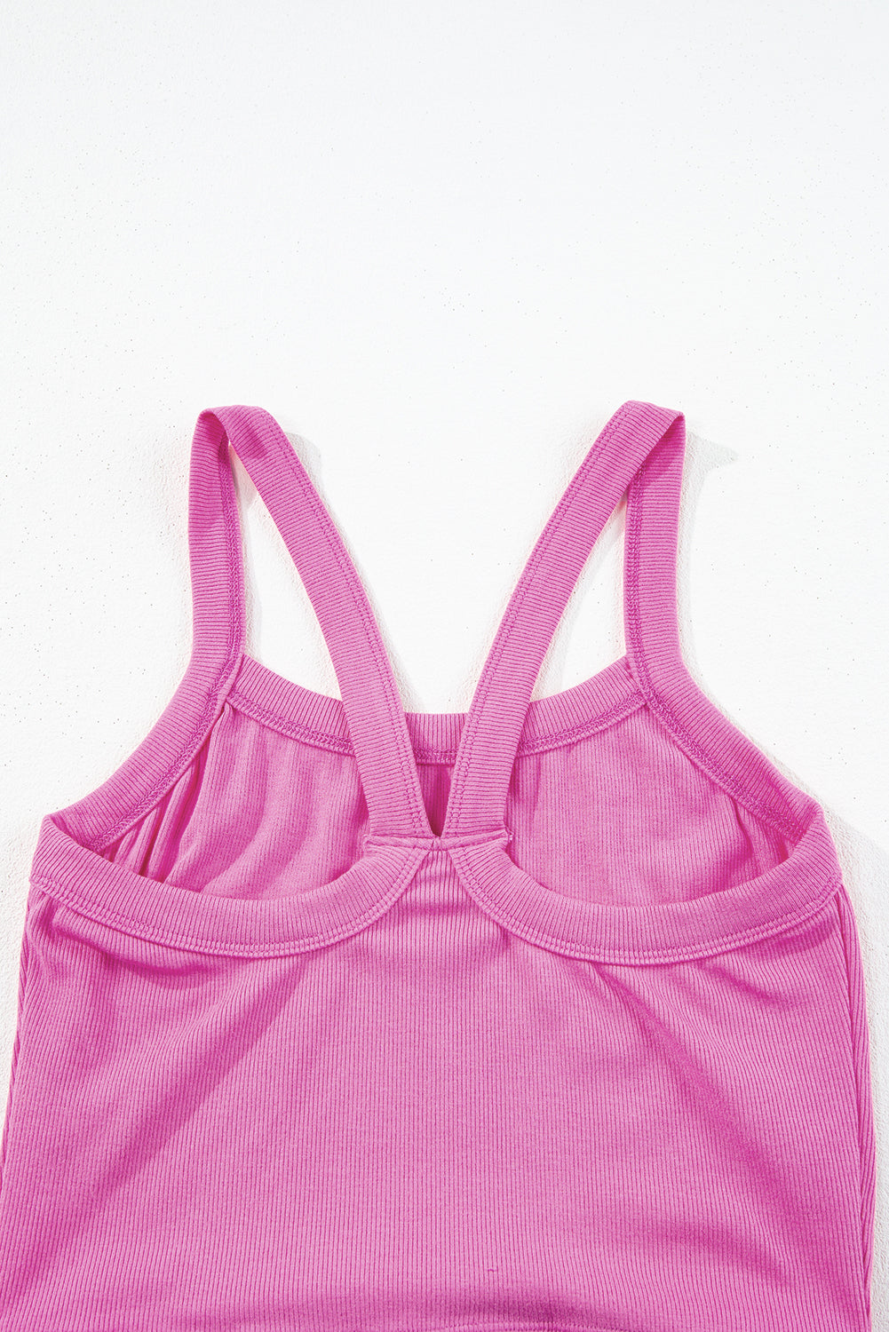 Bonbon atletische geribbelde cropped cami-top