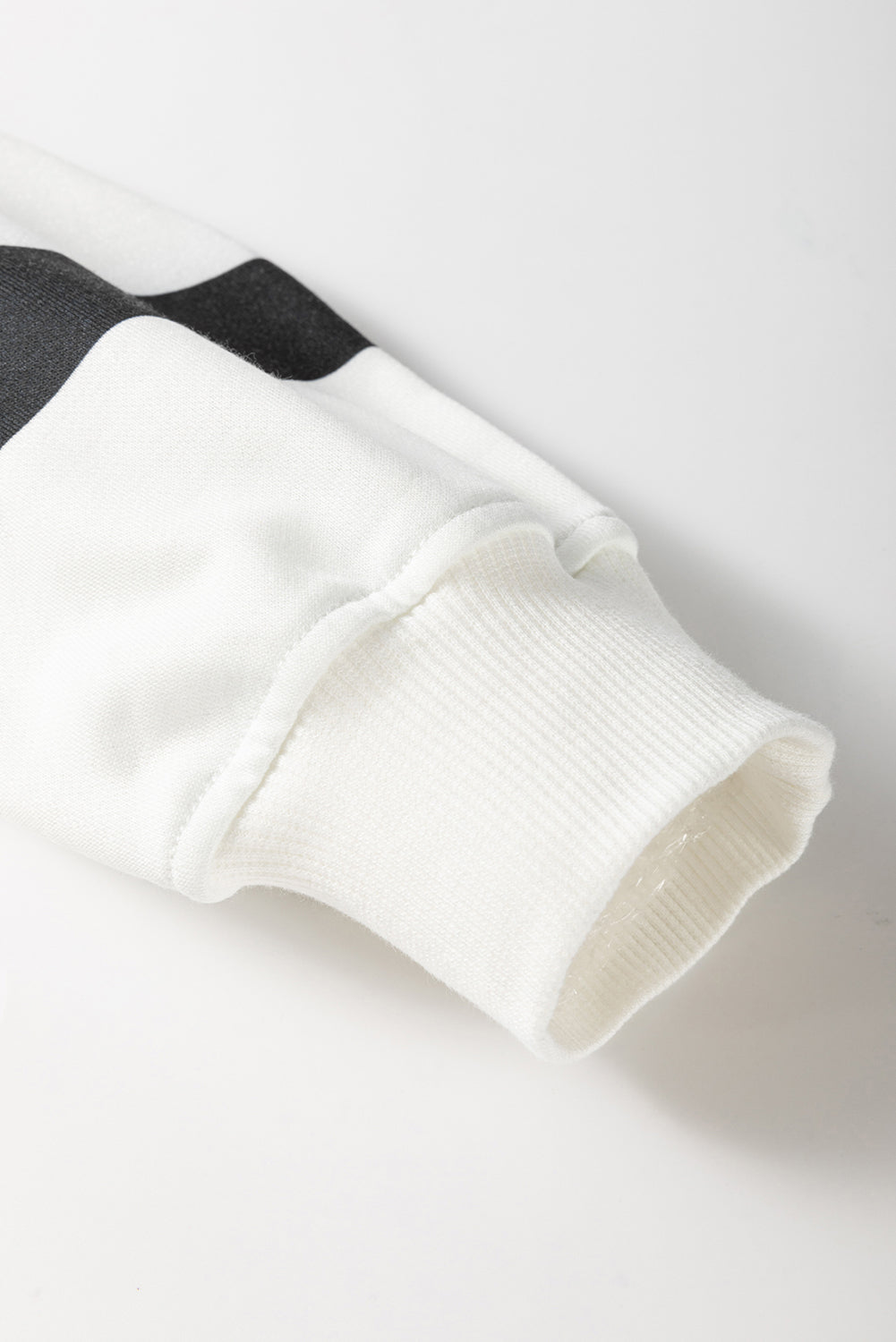 Bruine streep gestreepte druppel schouderpullover en jogger broek set