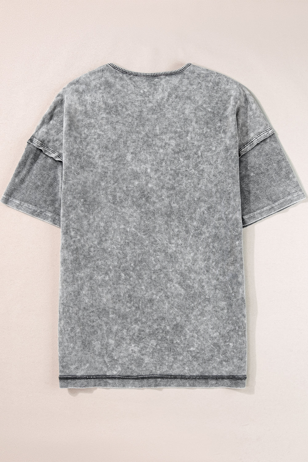 Filippijns grijs mineraal gewassen oversized T-shirt met zichtbare naad en verlaagde schouder