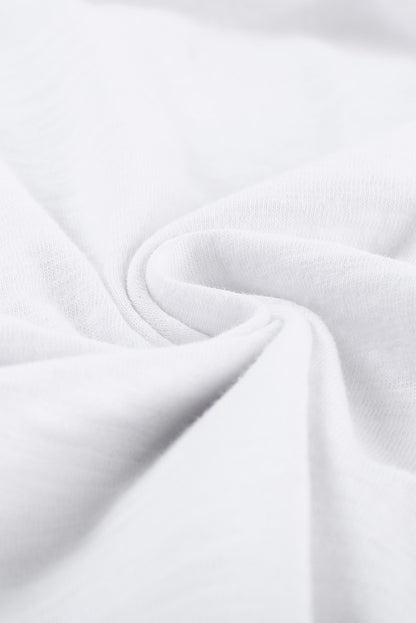 Witte basic effen tanktop met ronde hals