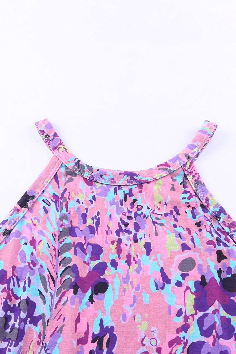 Veelkleurige racerback tanktop met tropische bloemenprint