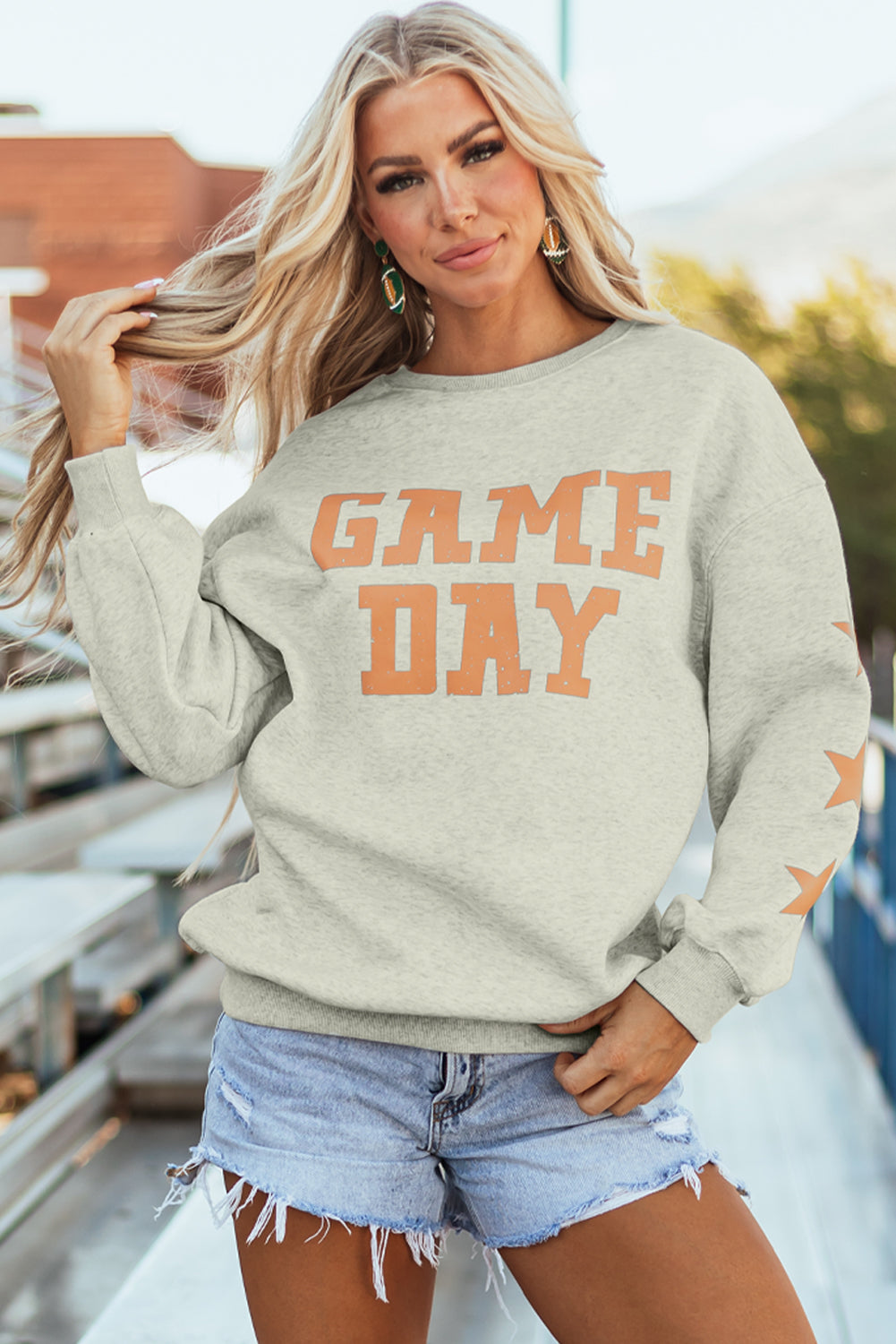 Grapefruit Oranje Speldag Grafisch Rugby Voetbal Seizoen Sweatshirt