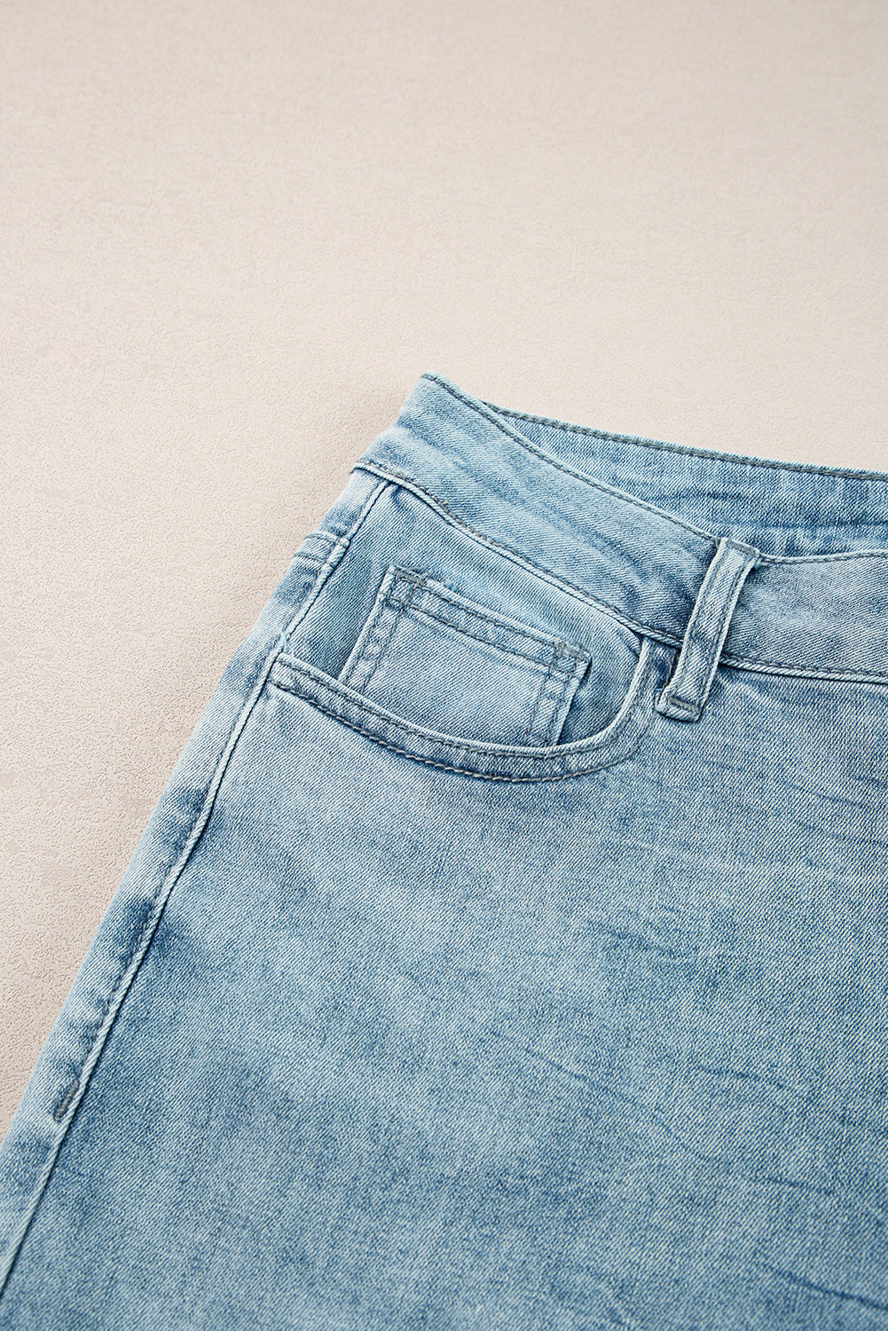 Dusk Blue Acid Wash Extra wijde pijpen, lange jeans met hoge taille