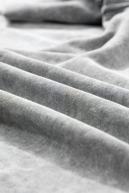Filippijns grijs mineraal gewassen oversized T-shirt met zichtbare naad en verlaagde schouder
