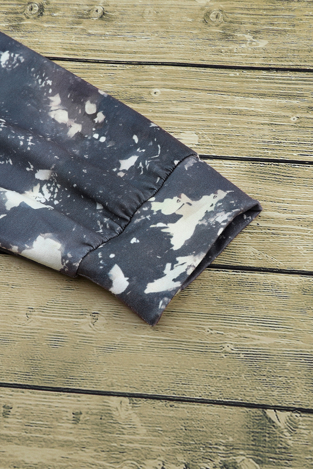 Veelkleurige vintage gebleekte tie-dye top met lange mouwen