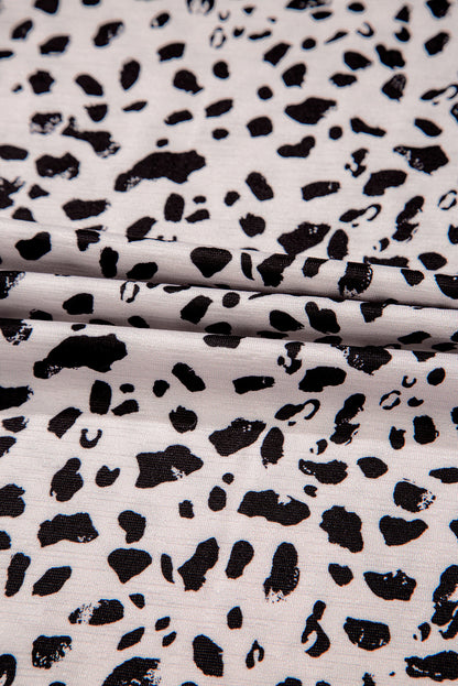 Tanktop met ronde hals en luipaardprint