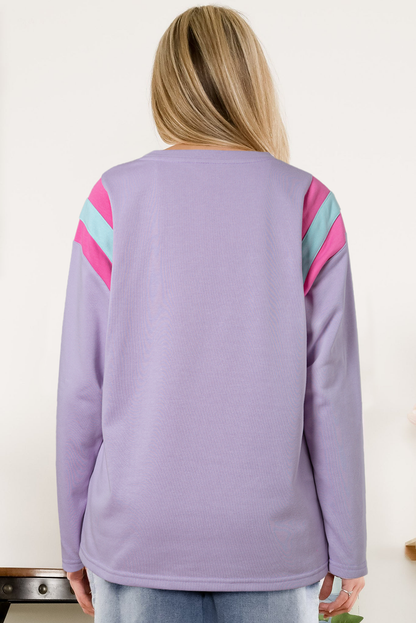Phalaenopsis Mineral Wash Colorblock Arm Patchwork Operized Top