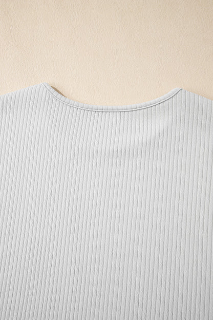 Licht grijs gestructureerd los t -shirt