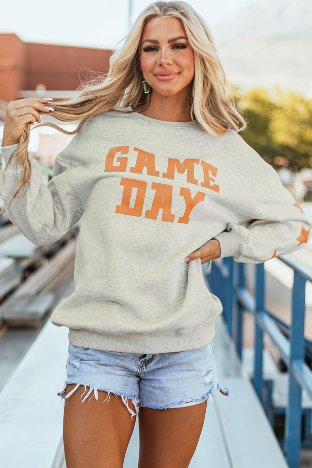Grapefruit Oranje Speldag Grafisch Rugby Voetbal Seizoen Sweatshirt