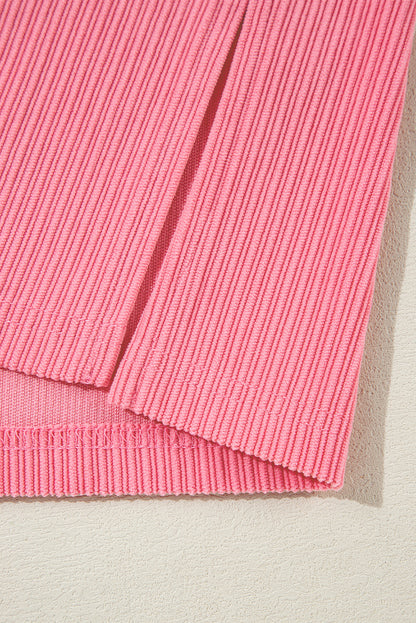 Bonbon Corduroy Flap Detail Knoopsluiting Split Shacket